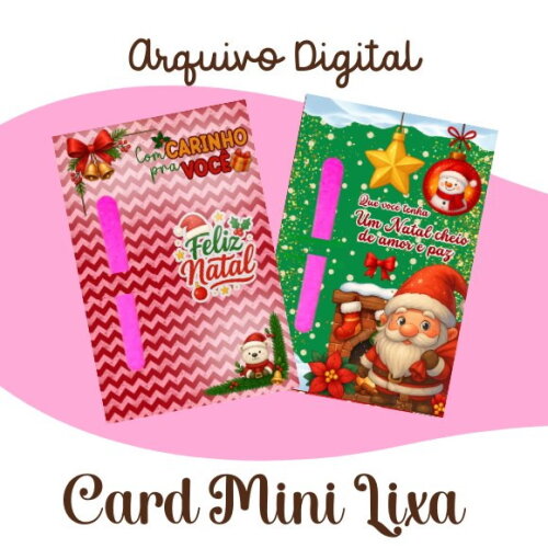 Arquivo Card Mini Lixa Natal