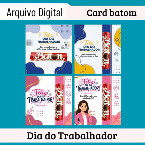 Arquivo Card Batom de Chocolate Dia do Trabalhador