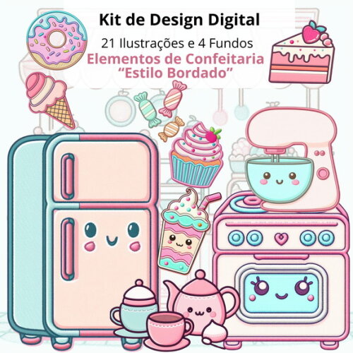 Kit Digital Elementos Confeitaria