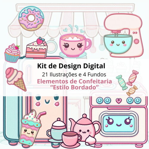 Kit Digital Elementos Confeitaria