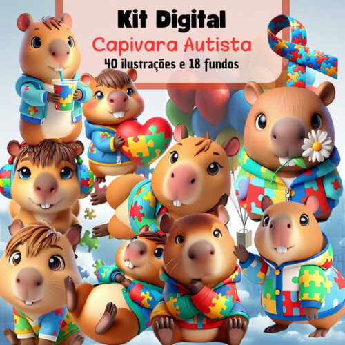 Kit Digital Capivara Autista