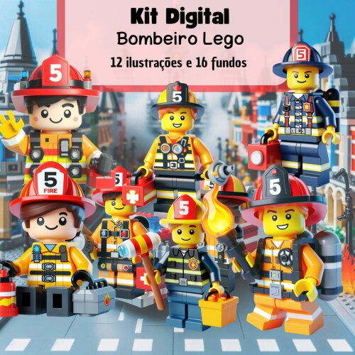Kit Digital Bombeiro Lego