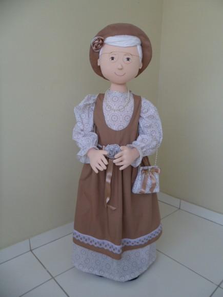 Boneca de Pano 1m e 20 cm para Decorar Articulada para de Pé