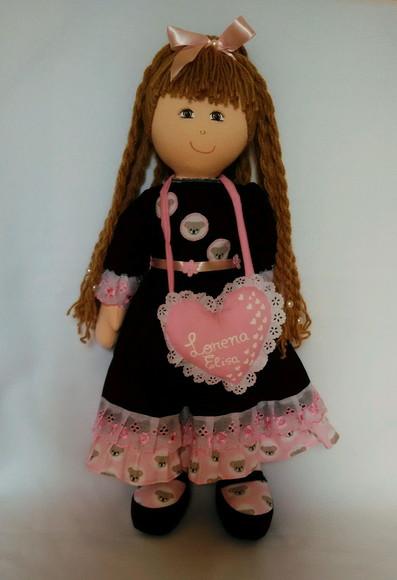 Boneca de pano 55 cm PERSONALIZADA pronta entrega.
