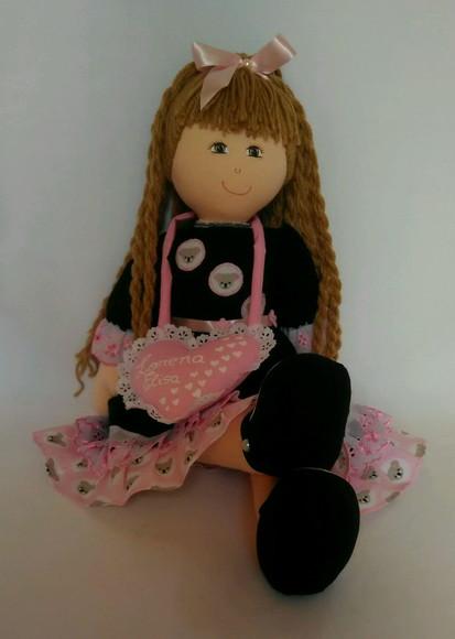 Boneca de pano 55 cm PERSONALIZADA pronta entrega.