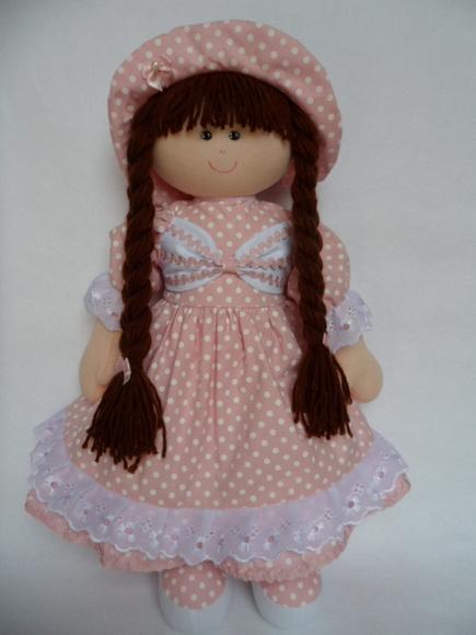 Boneca de pano 55 cm PERSONALIZADA.