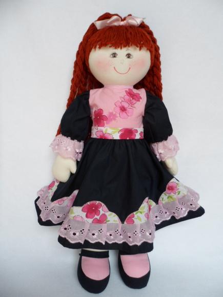 Boneca de pano 55 cm PERSONALIZADA.