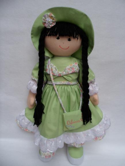 Boneca de pano 55 cm PERSONALIZADA.
