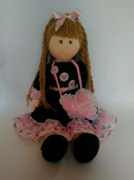 Boneca de pano 55 cm PERSONALIZADA pronta entrega.