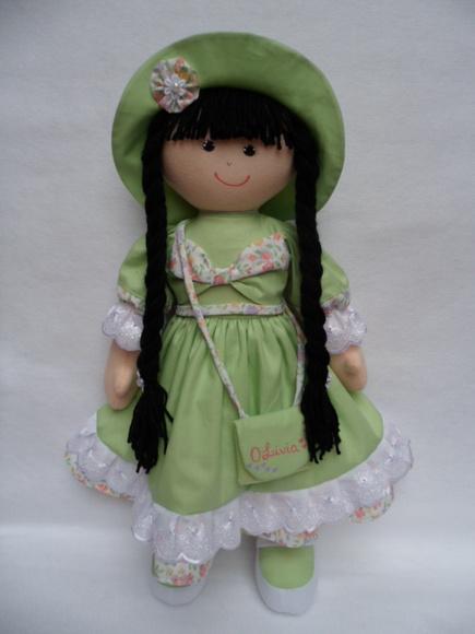 Boneca de pano 55 cm PERSONALIZADA.