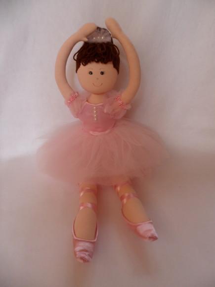 Boneca de pano Bailarina articulada braços
