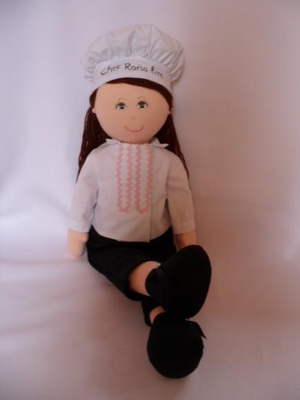 Boneca de pano cozinheira 55 cm
