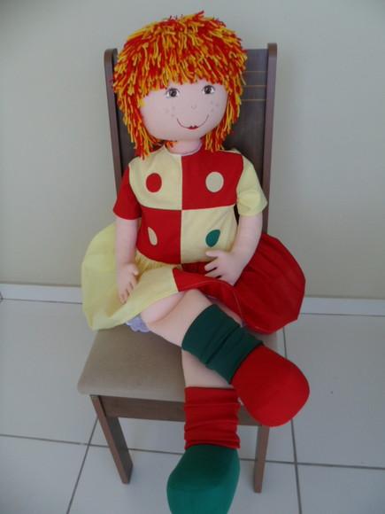 Boneca de Pano Emilia 1 Metro Cabeça Articulada
