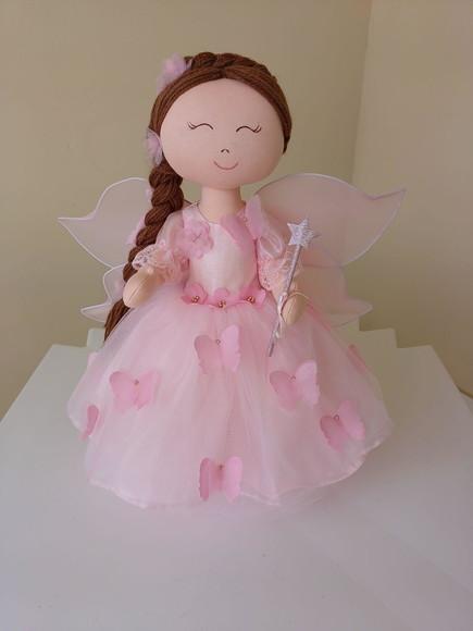 Boneca de Pano Fada 47cm Articulada para de Pé Festas