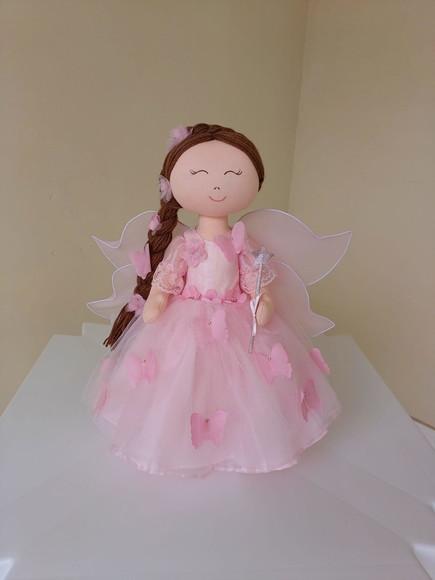 Boneca de Pano Fada 47cm Articulada para de Pé Festas