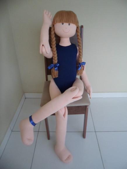 Boneca de Pano Grande 1 Metro e 40 cm Articulada Terapêutic