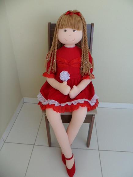 Boneca de Pano Grande 1 Metro e 45 cm para Decoração