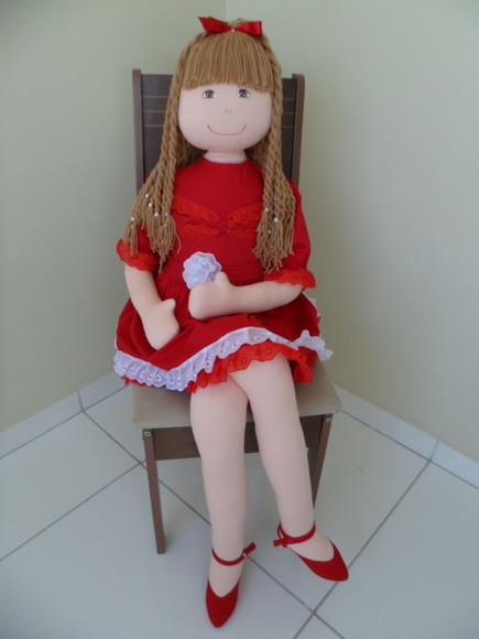 Boneca de Pano Grande 1 Metro e 45 cm para Decoração