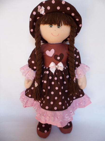Boneca de pano grande 55 cm