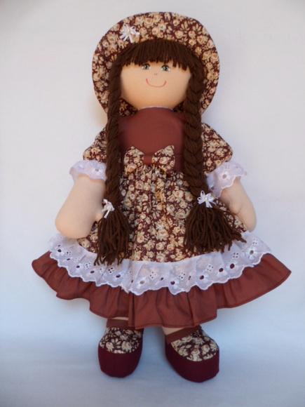 Boneca de pano grande 55 cm