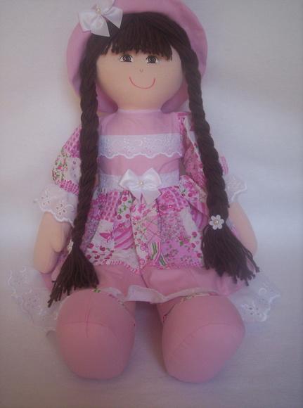 Boneca de pano grande 55 cm