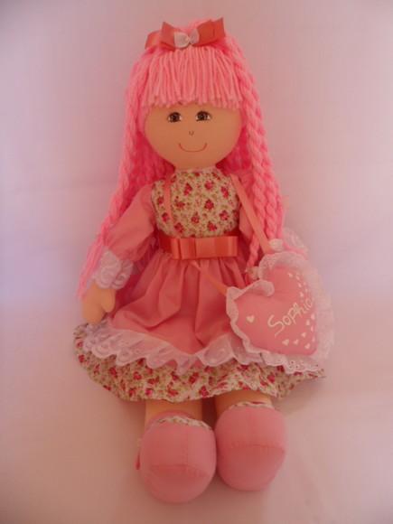 Boneca de pano grande 55 cm PERSONALIZADA pronta entrega.