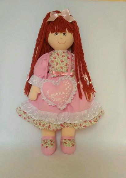 Boneca de pano grande 55 cm Pesonaliza