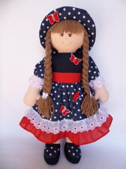 Boneca de pano grande 55cm
