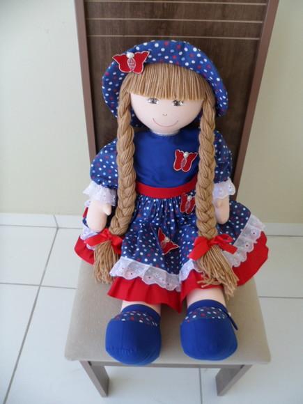 Boneca de pano grande 75 cm
