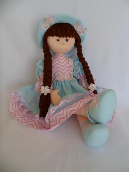 Boneca de pano grande 60 cm
