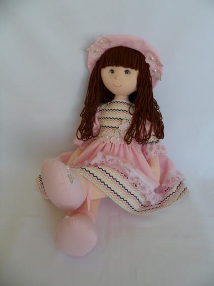 Boneca de pano grande 60 cm