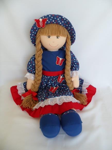 Boneca de pano grande 75 cm
