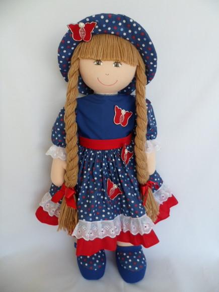Boneca de pano grande 75 cm