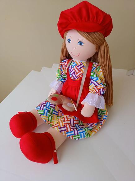 Boneca de Pano Grande Pintora