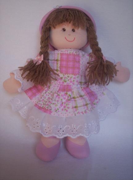 Boneca de Pano Menina 35 cm