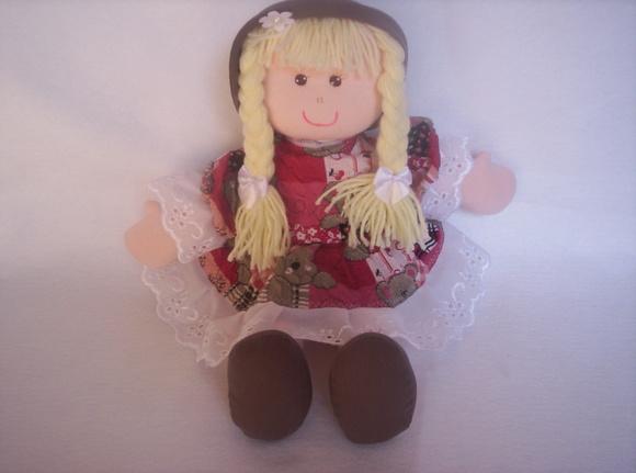 Boneca de Pano Menina 35 cm