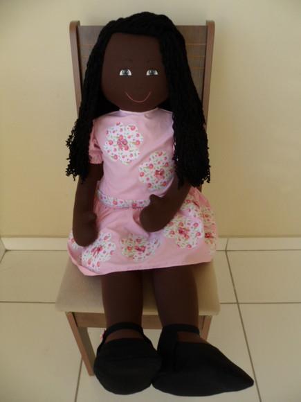 Boneca de Pano Negra 1 Metro