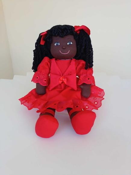 Boneca de Pano Negra 35 cm