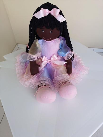 Boneca de Pano Negra 55 cm