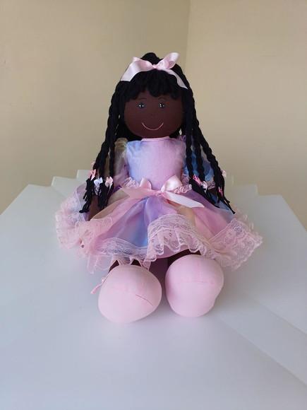 Boneca de Pano Negra 55 cm