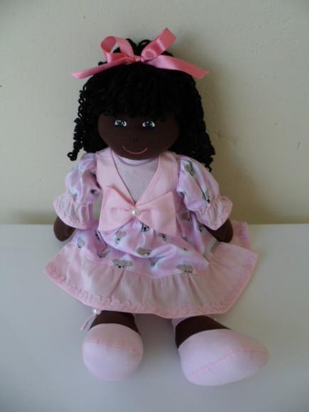 Boneca de Pano Negra 35 cm