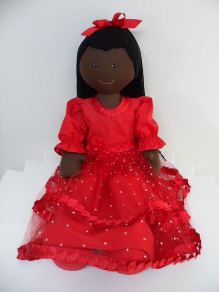 Boneca de Pano Negra 75 cm