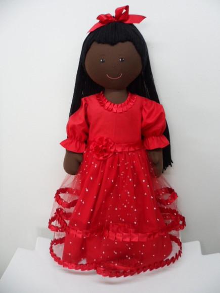 Boneca de Pano Negra 75 cm