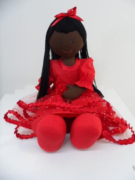 Boneca de Pano Negra 75 cm