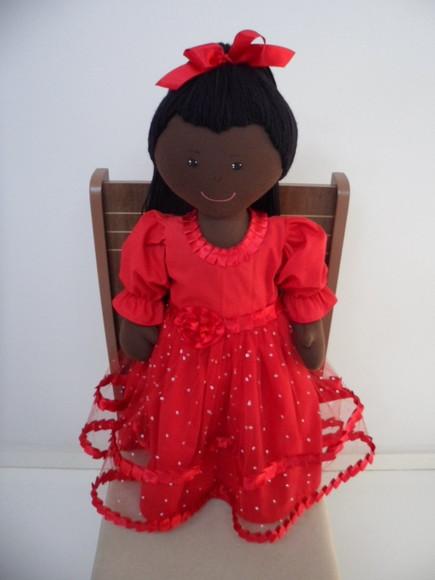 Boneca de Pano Negra 75 cm