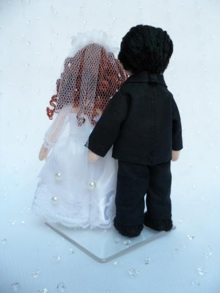 Boneco de Pano Casal de Noivos 13 cm