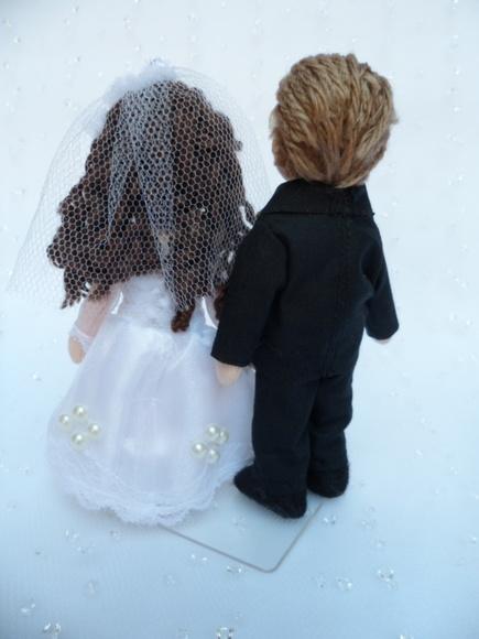Boneco de Pano Casal de Noivos 13 cm Decoração