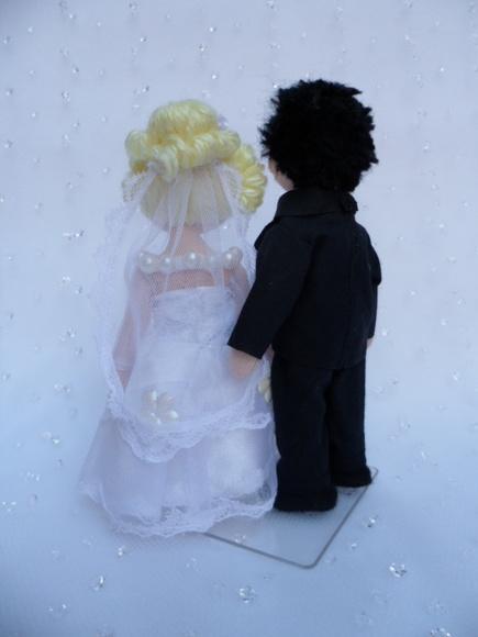 Boneco de Pano Casal Noivos 13 cm