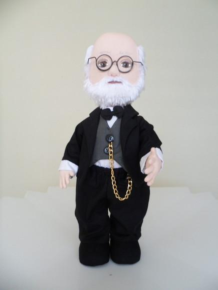 Boneco De Pano Decorativo Inspirado Em Sigmund Freud