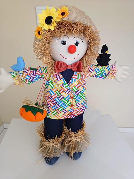 Espantalho Boneco de Pano 60 cm para de Pé